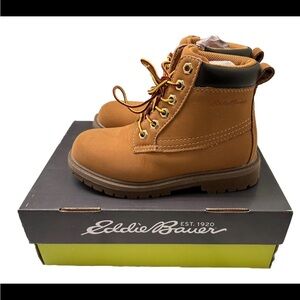 Eddie Bauer Karpie Kids Youth Tan Brown Hiking  Shoes Boots